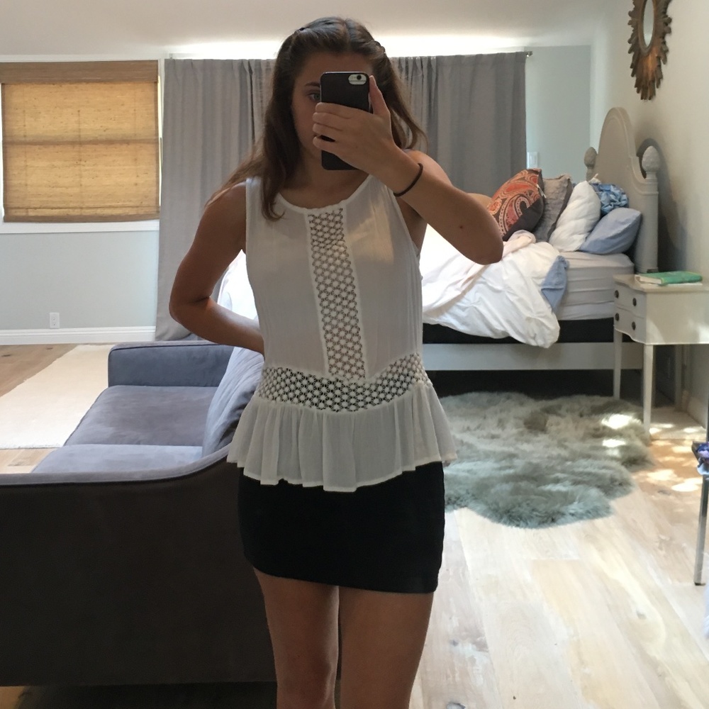 white, flowy tank top